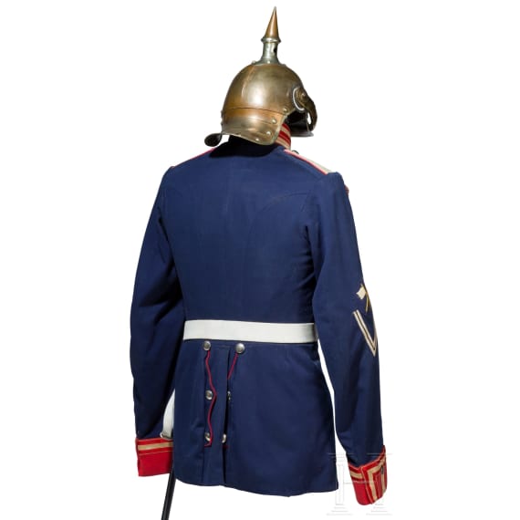 Uniformensemble f&uuml;r Mannschaften im Regiment Garde du Corps, vor 1889