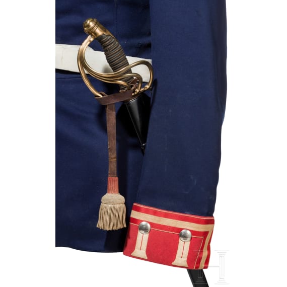 Uniformensemble f&uuml;r Mannschaften im Regiment Garde du Corps, vor 1889