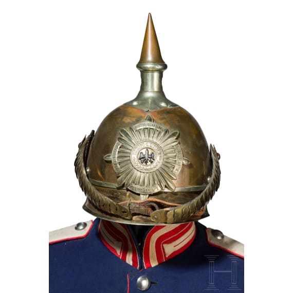 Uniformensemble f&uuml;r Mannschaften im Regiment Garde du Corps, vor 1889