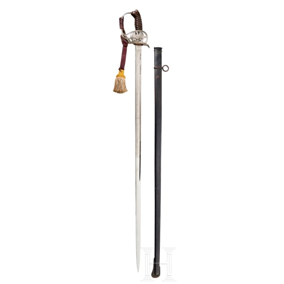 An Imperial German Prussian sword M 89 for J&auml;ger Regt. Zu Pferde Nr. 2 and 7