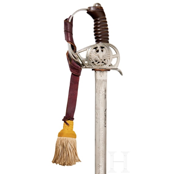 An Imperial German Prussian sword M 89 for J&auml;ger Regt. Zu Pferde Nr. 2 and 7