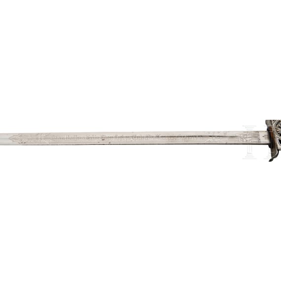 An Imperial German Prussian sword M 89 for J&auml;ger Regt. Zu Pferde Nr. 2 and 7