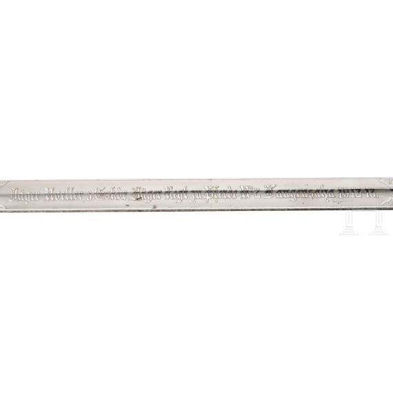 An Imperial German Prussian sword M 89 for J&auml;ger Regt. Zu Pferde Nr. 2 and 7