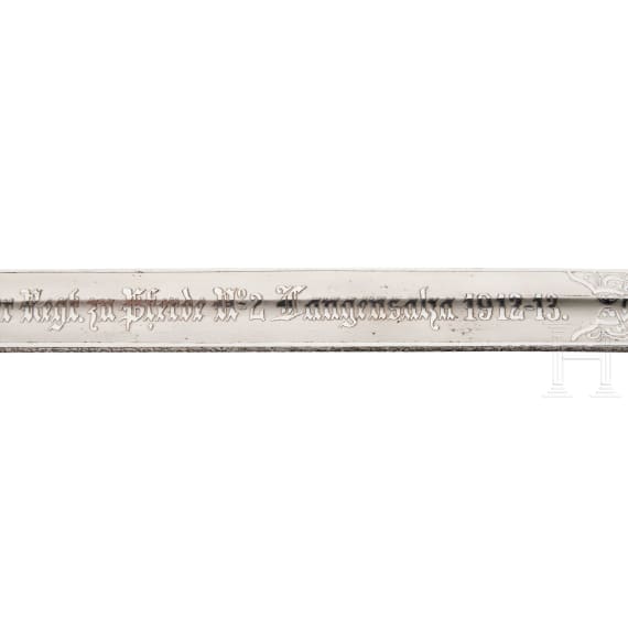 An Imperial German Prussian sword M 89 for J&auml;ger Regt. Zu Pferde Nr. 2 and 7