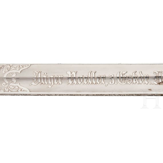 An Imperial German Prussian sword M 89 for J&auml;ger Regt. Zu Pferde Nr. 2 and 7