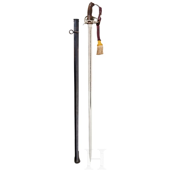 An Imperial German Prussian sword M 89 for J&auml;ger Regt. Zu Pferde Nr. 2 and 7