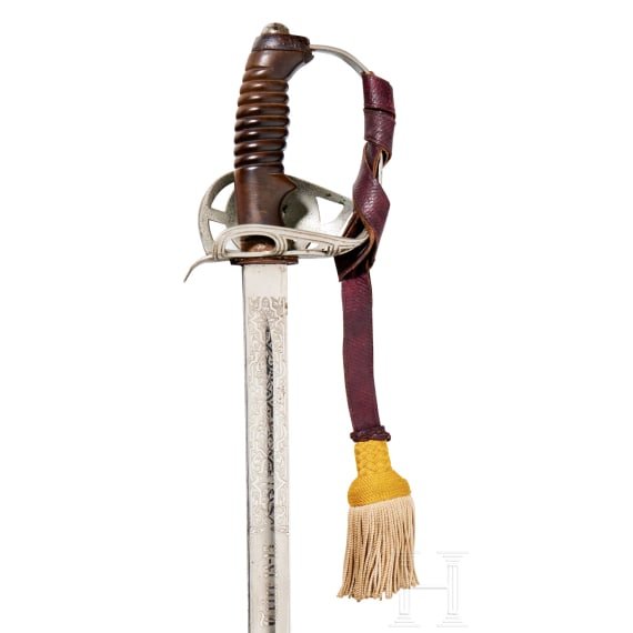 An Imperial German Prussian sword M 89 for J&auml;ger Regt. Zu Pferde Nr. 2 and 7
