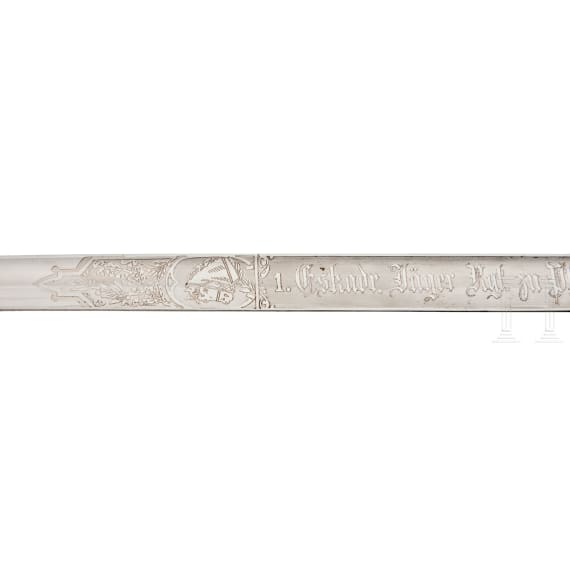An Imperial German Prussian sword M 89 for J&auml;ger Regt. Zu Pferde Nr. 2 and 7