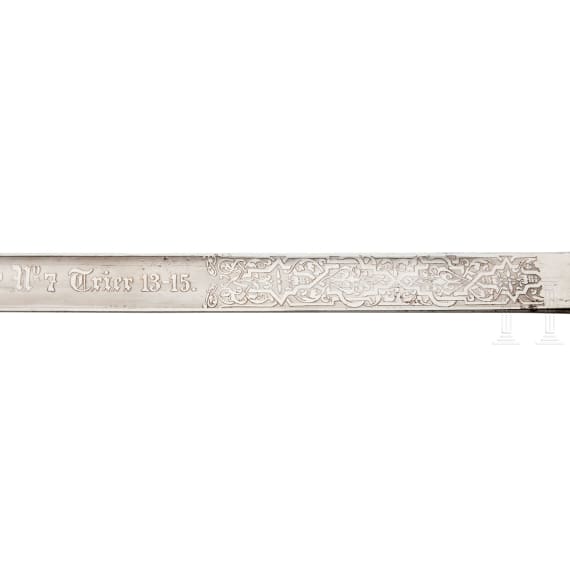 An Imperial German Prussian sword M 89 for J&auml;ger Regt. Zu Pferde Nr. 2 and 7