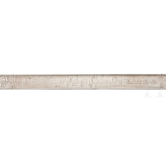 An Imperial German Prussian sword M 89 for J&auml;ger Regt. Zu Pferde Nr. 2 and 7