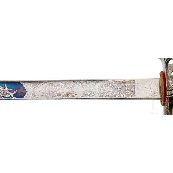 An Imperial German Prussian sword M 89 for J&auml;ger Regt. Zu Pferde Nr. 5