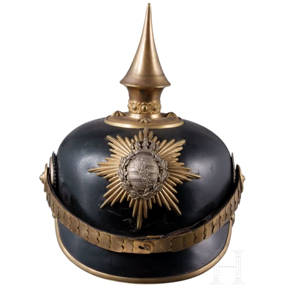 Helm f&uuml;r Offiziere der s&auml;chsischen Infanterie, um 1910