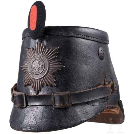 Tschako M 1895 f&uuml;r Mannschaften der J&auml;ger, datiert 1917
