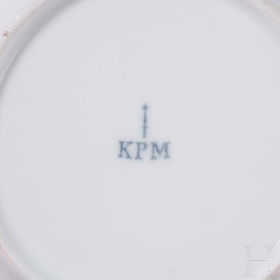 K&ouml;nig Wilhelm I. von W&uuml;rttemberg (1781 - 1864) - zwei KPM-Kaffeegedecke mit dem kgl. Wappen, um 1816/17