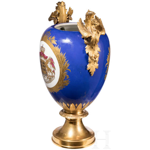 K&ouml;nig Wilhelm I. von W&uuml;rttemberg - gro&szlig;e KPM-Prunkvase, um 1850