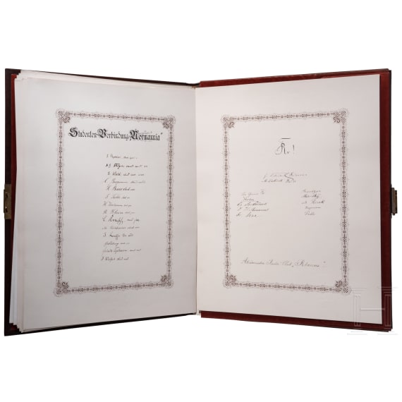 Otto F&uuml;rst von Bismarck (1815 - 1898) - Gl&uuml;ckwunschadresse der Bonner Studentenschaft zu seinem 78. Geburtstag 1893