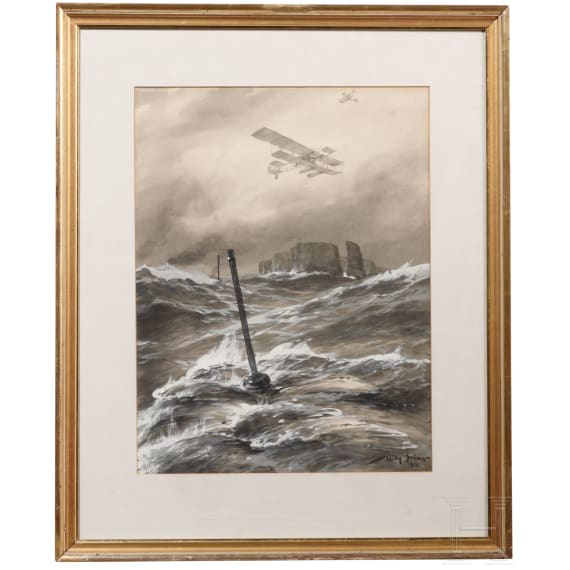 Willy St&ouml;wer (1864 - 1931) - Marineflieger und U-Boote, datiert 1914