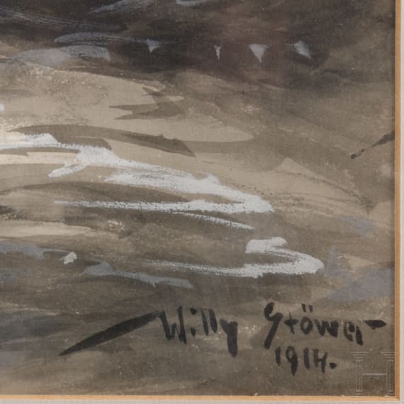 Willy St&ouml;wer (1864 - 1931) - Marineflieger und U-Boote, datiert 1914