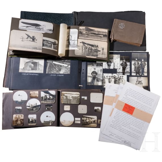 Sechs Fotoalben Fliegertruppe, Luftstreitkr&auml;fte, Zeppelin etc.