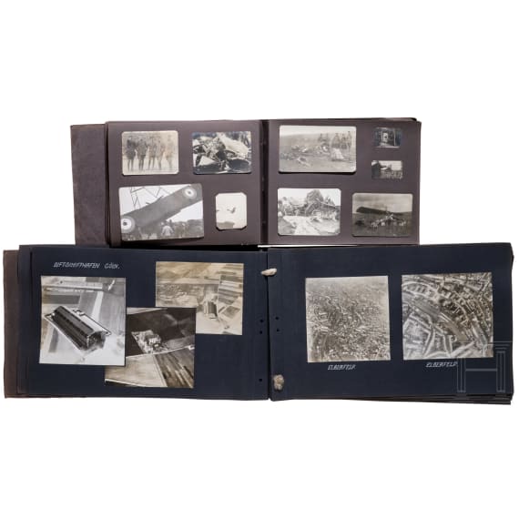 Sechs Fotoalben Fliegertruppe, Luftstreitkr&auml;fte, Zeppelin etc.
