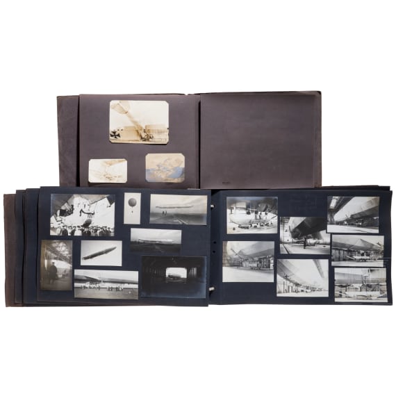 Sechs Fotoalben Fliegertruppe, Luftstreitkr&auml;fte, Zeppelin etc.