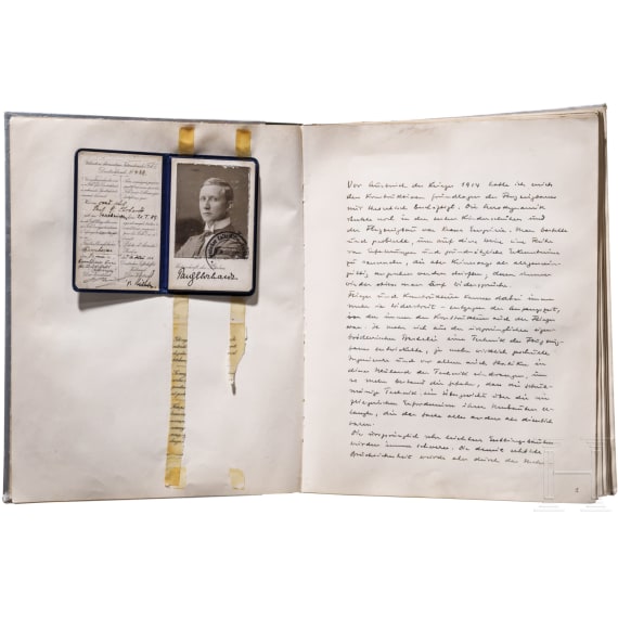 Testpilot Paul Georg Ehrhard (1889 - 1961) - Fotoalbum und Aufzeichnungen