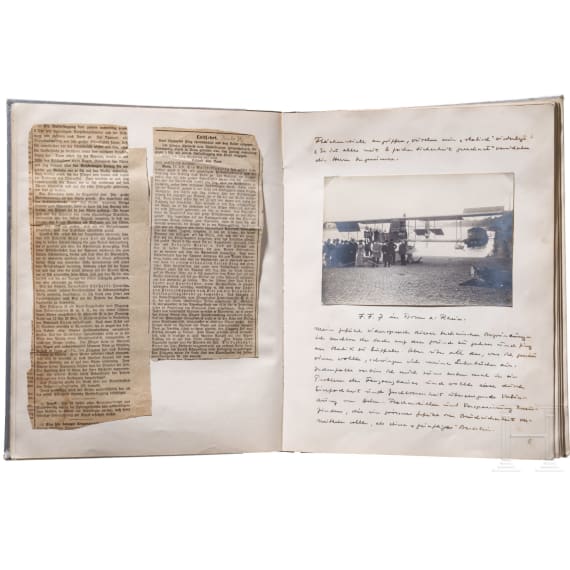 Testpilot Paul Georg Ehrhard (1889 - 1961) - Fotoalbum und Aufzeichnungen