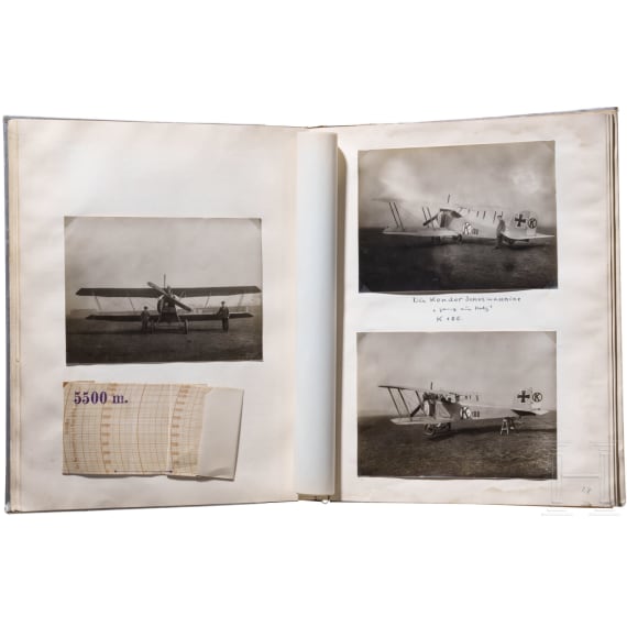 Testpilot Paul Georg Ehrhard (1889 - 1961) - Fotoalbum und Aufzeichnungen