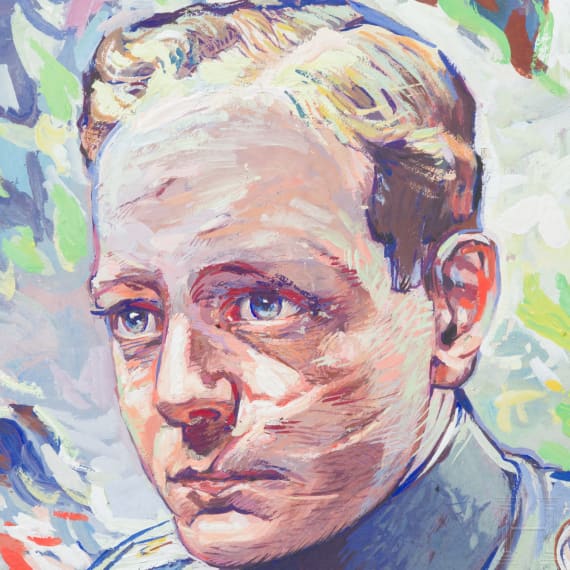 Egon Tschirch (1889 - 1948) - Portrait seines Bruders, Fliegerleutnant Hans Tschirch, datiert Mai 1918