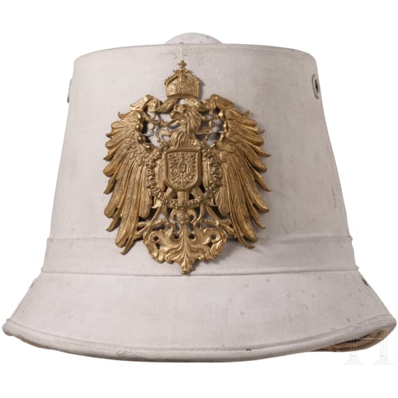 Tropen-Tschako f&uuml;r Angeh&ouml;rige der Kaiserlichen Schutztruppe in den Kolonien