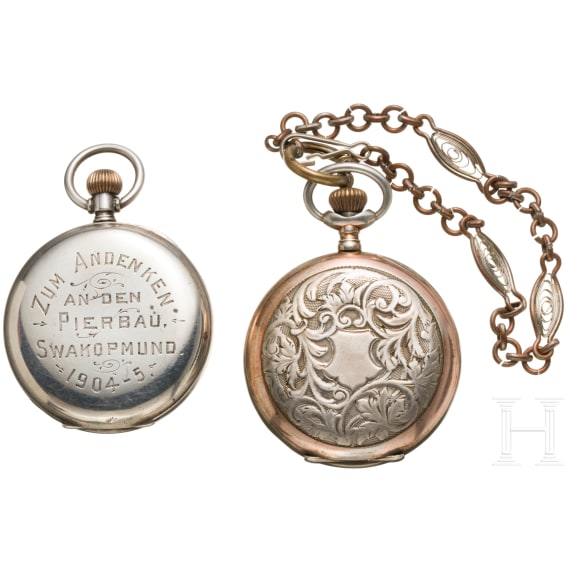 Taschenuhr "Zur Erinnerung an den Pierbau Swakopmund 1904-5"