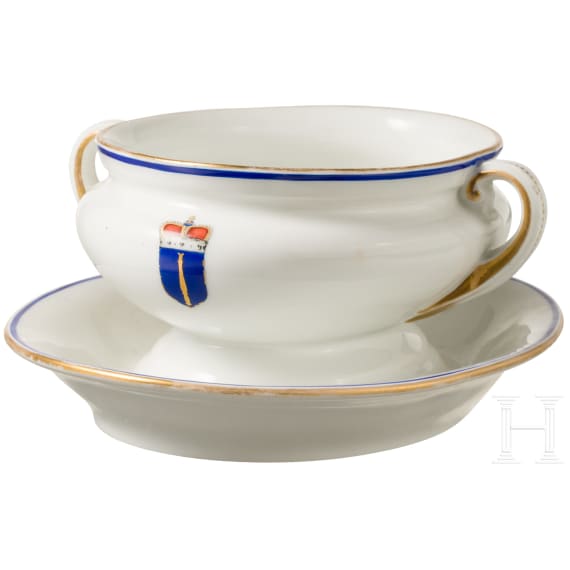 Sauciere aus dem Kaiserservice der Offiziersmesse der "S.M.S. Churfuerst Friedrich Wilhelm"