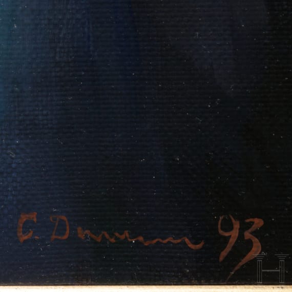 Portraitgem&auml;lde des erfolgreichsten U-Boot-Kommandanten im Ersten Weltkrieg, Kapit&auml;nleutnant Lothar von Arnauld de la Peri&egrave;re
