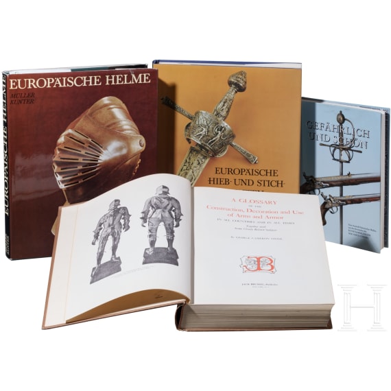 Four books on edged weapons and armour
