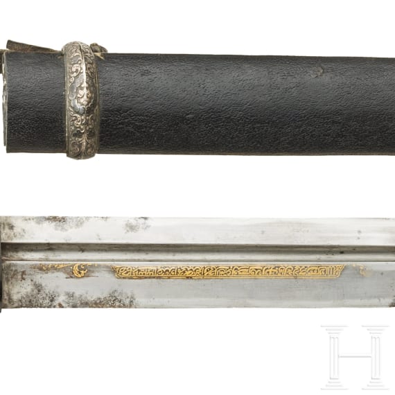 Silbermontierter Kinzal, osmanisch, Ende 19. Jhdt.
