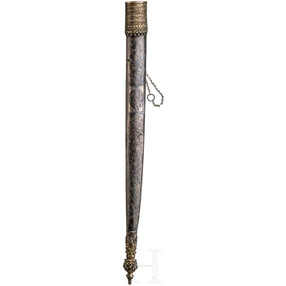 Silberscheide f&uuml;r einen kleinen Yatagan, Griechenland, wohl Kreta, um 1800