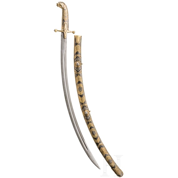 Silbermontierter und vergoldeter Prunks&auml;bel, Dagestan, 20. Jhdt.