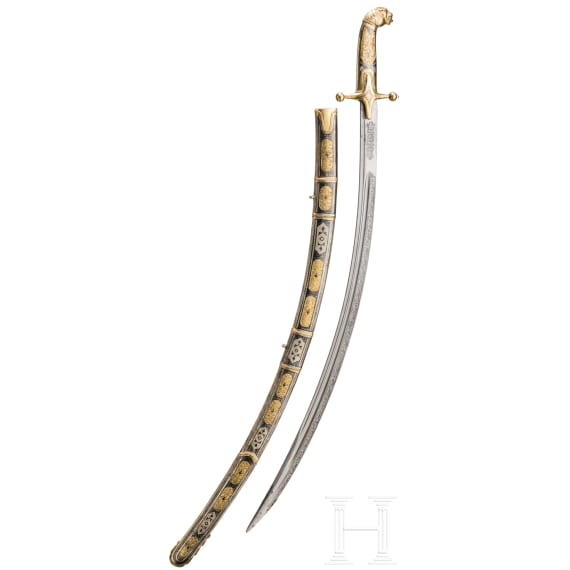 Silbermontierter und vergoldeter Prunks&auml;bel, Dagestan, 20. Jhdt.