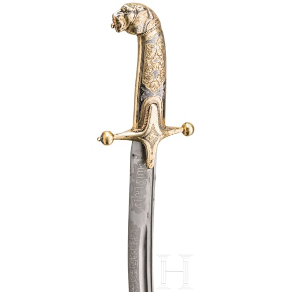 Silbermontierter und vergoldeter Prunks&auml;bel, Dagestan, 20. Jhdt.