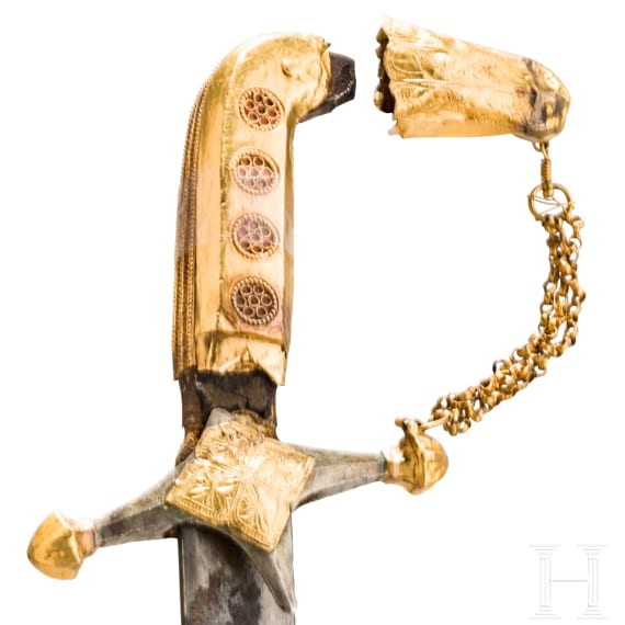 Goldmontierter Saif, Arabische Halbinsel, 19. Jhdt.