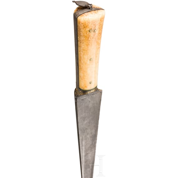 Kard mit Silberscheide und Walrosselfenbeingriffschalen, Persien, um 1800
