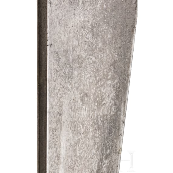Kard mit Silberscheide und Walrosselfenbeingriffschalen, Persien, um 1800