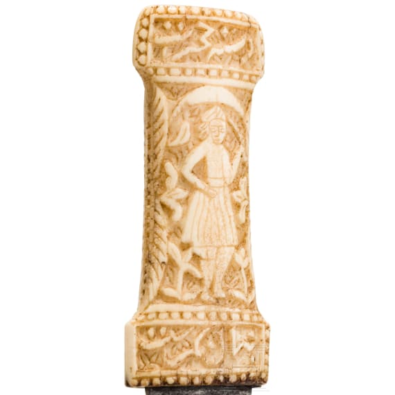 Kandschar mit Griff aus Walrosselfenbein, Persien, um 1800
