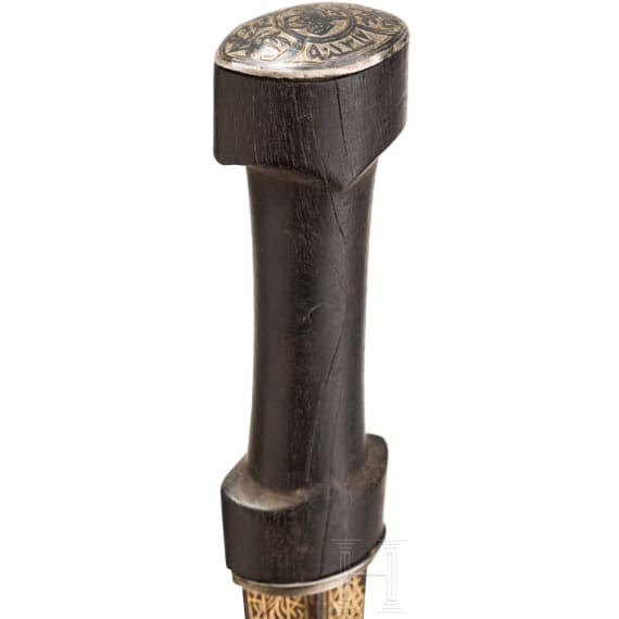 Kandjar mit niellierter Silberscheide, Turkestan, datiert 1899