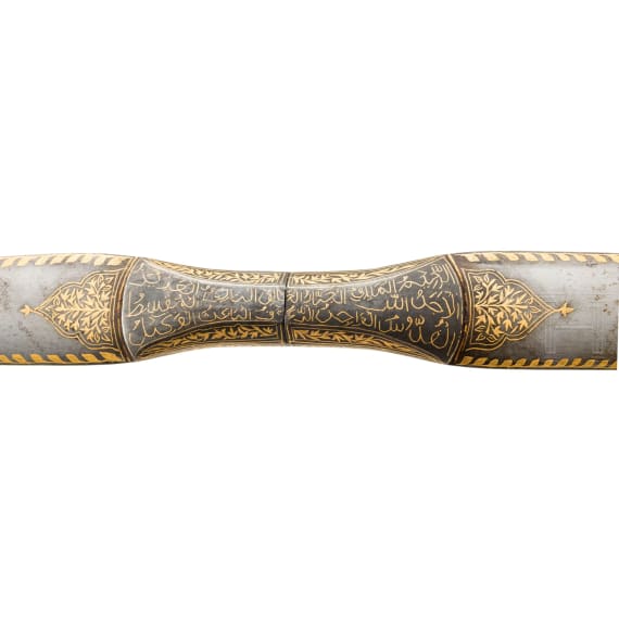 Goldtauschierter Ganzmetall-Bogen, Indien, 20. Jhdt.