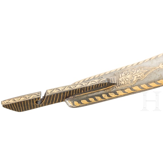 Goldtauschierter Ganzmetall-Bogen, Indien, 20. Jhdt.
