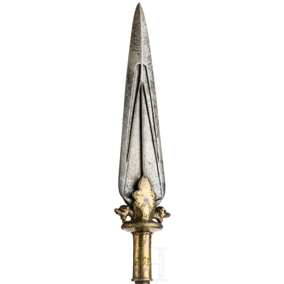 Ganzmetall-Sto&szlig;lanze, Indien, um 1800