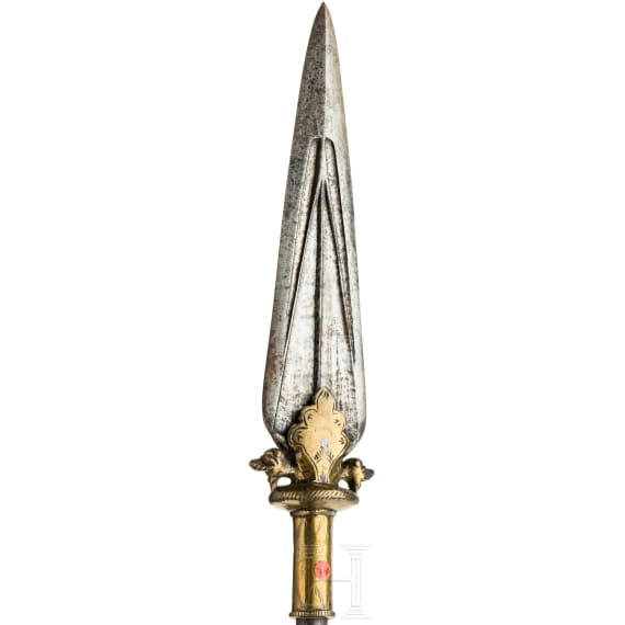 Ganzmetall-Sto&szlig;lanze, Indien, um 1800