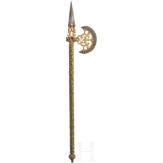 Tabar (Streitaxt) mit geschnittenem Dekor, Indien, um 1800