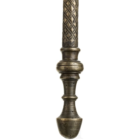 Tabar (Streitaxt) mit Bronzeschaft, S&uuml;dindien, um 1800